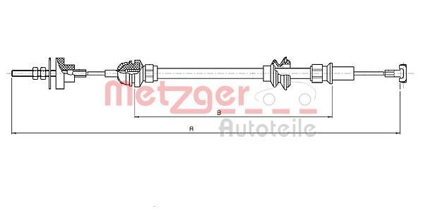 METZGER Koppelingskabel 19.208E 19.208E Koppelingskabel METZGER VOLKSWAGEN POLO