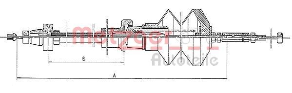 METZGER Cavo acceleratore 1903.5 METZGER 1903.5 Cavo acceleratore Fiat Ducato 280 Camion pianale prezzo