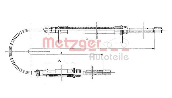 METZGER Handremkabel 1171.1 METZGER 1171.1 Handremkabel Peugeot J5 290L goedkoop