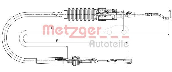 METZGER Gasswire 14.4304 METZGER 14.4304 Gasswire Kia SEPHIA originale