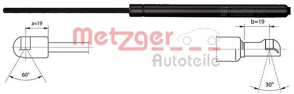Gasveer achterklep METZGER 2110423 METZGER 2110423 Gasdrukveer LANCIA MUSA 2005
