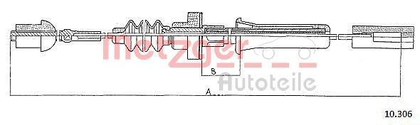 METZGER Koppelingskabel 10.306 METZGER 10.306 Koppelingskabel Audi A6 C5 Sedan aan een voordelige prijs