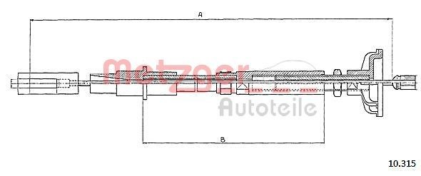 METZGER Koblingskabel 10.315 Koblingskabel METZGER CIVIC 10.315 billig
