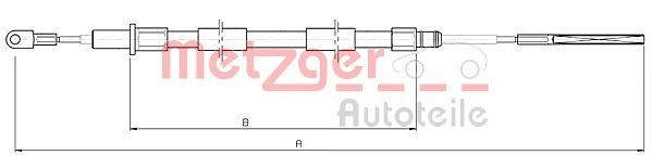 Handremkabel METZGER 10.4155 METZGER 10.4155 Handremkabel BMW Z3 1999