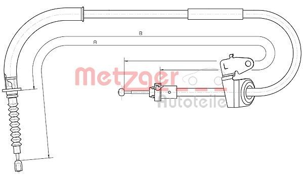 METZGER Hand brake cable 10.4303 MINI Convertible METZGER handbrake cable 104303