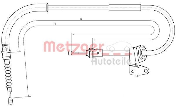 METZGER Hand brake cable 10.4304 Mini Convertible METZGER handbrake cable 104304