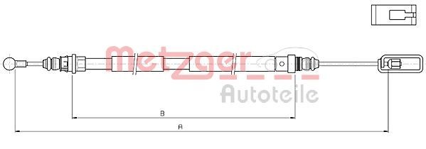 METZGER Handbromsvajer 10.4721 10.4721 METZGER bromswire LANCIA ZETA