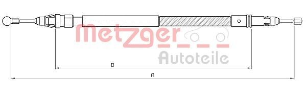 METZGER Handbromsvajer 10.4738 10.4738 METZGER bromswire Fiat 850
