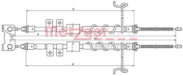 METZGER Żażné lanko parkovacej brzdy 10.5334 Parkovacia brzda METZGER S-MAX 10.5334 lacné