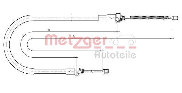 Trose, Stāvbremžu sistēma METZGER 10.6893 METZGER 10.6893: Rokas bremze Dacia SANDERO 2008
