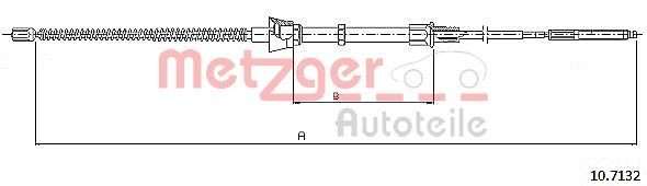 METZGER Ντίζα, φρένο ακινητοποίησης 10.7132 10.7132 Ντίζα χειροφρένου METZGER SEAT EXEO