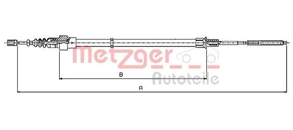 METZGER Cavo freno a mano 10.7137 METZGER 10.7137 Corde freno a mano Polo 6n1 originali prezzo