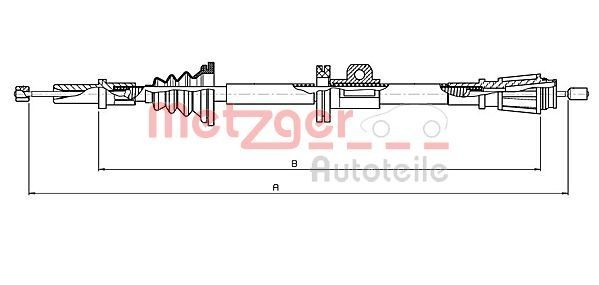 METZGER Handbromsvajer 10.8061 10.8061 METZGER handbromswire HONDA CITY