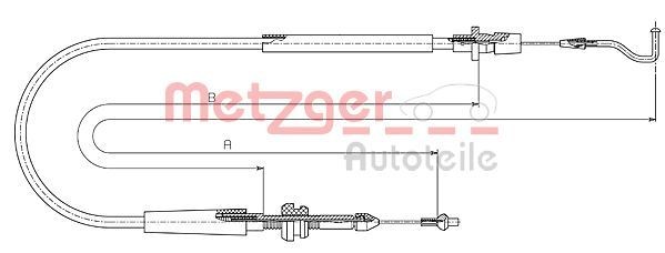 Gaszug METZGER 11.0636 11.0636 METZGER Gaszug TRANSPORTER 2005 original