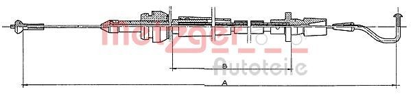 METZGER Câble d'accélérateur 11.082 METZGER 11.082 Câble d'accélération MB Classe C pas cher