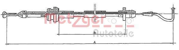 METZGER Akseleratora trose 11.087 Akseleratora trose METZGER YARIS 11.087 lēti