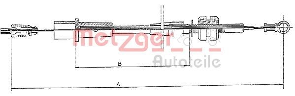 METZGER Gaskabel 11.1242 METZGER 11.1242 Gaskabel Opel Calibra A Coupe originele prijs