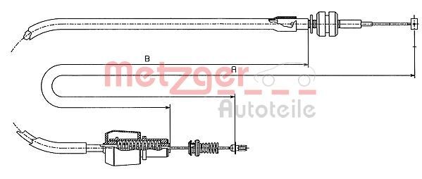 METZGER Gasvajer 11.1247 Opel Rekord E Kombi Gasvajer METZGER 11.1247