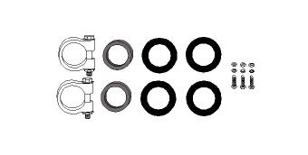 HJS Kit d'assemblage, silencieux 82 13 6307 HJS 82 13 6307 Kit d'assemblage silencieux Mercedes Sprinter 3,5t Bus d'origine prix