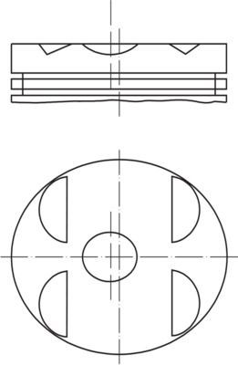 MAHLE Kolv 001 04 01 MAHLE 001 04 01 Kolv Mercedes S202 original