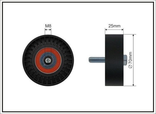 CAFFARO Umlenkrolle Keilrippenriemen 01-07 01-07 Führungsrolle IVECO MASSIF CAFFARO kaufen
