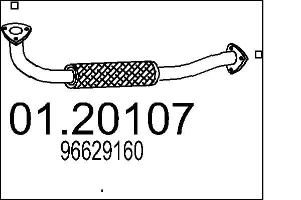 Tubo de escape MTS 01.20107 MTS 01.20107 Tubo de escapamento CHEVROLET CAPTIVA 2012