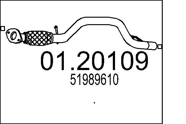 MTS Tubo gas scarico 01.20109 prezzo Tubi gas scarico Jeep XJ 01.20109 MTS