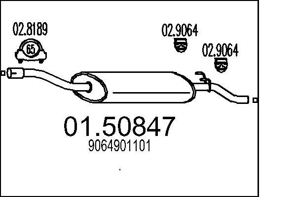 Kesksummuti MTS 01.50847 MTS 01.50847: Kesksummuti Mercedes SPRINTER 2018