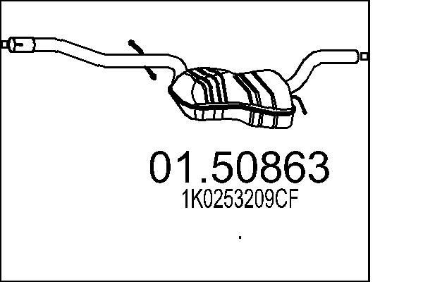 MTS Marmitta centrale 01.50863 MTS 01.50863 Scarico centrale Octavia 1z5 originale prezzo
