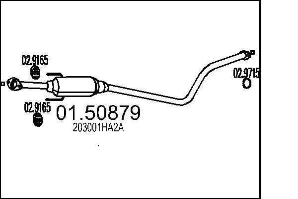 MTS Μεσαίο σιλανσιέ 01.50879 01.50879 Μεσαίο σιλανσιέ NISSAN NV400 MTS