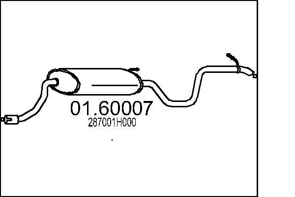 Einddemper MTS 01.60007 MTS 01.60007: Achterdemper Kia RIO 2000