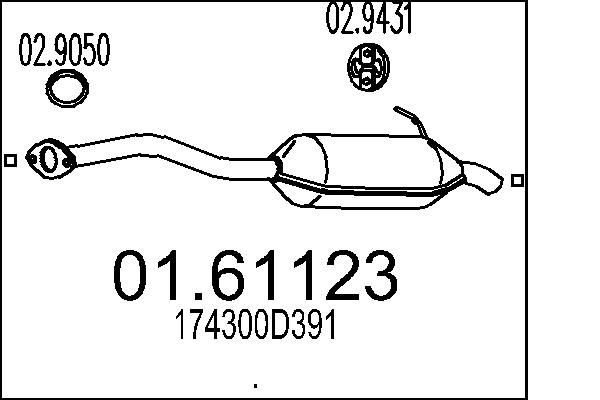 MTS Endschalldämpfer 01.61123 01.61123 MTS Auspuff-Endtopf TOYOTA Kosten