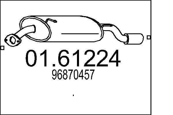 MTS Bagpotte 01.61224 MTS 01.61224 Chevrolet Lacetti J200 Bagerste lyddæmper pris