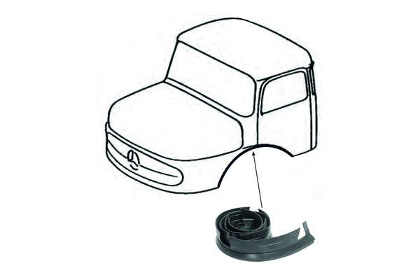 TRUCKTEC AUTOMOTIVE Friso, guarda-lamas 01.62.013 Abas guarda lamas TRUCKTEC AUTOMOTIVE ISUZU 01.62.013