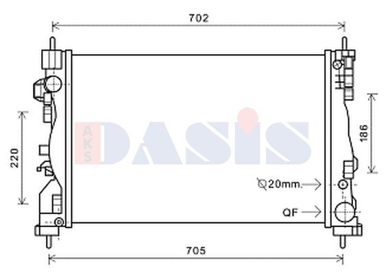 AKS DASIS Chladič motora 010031N 010031N AKS DASIS Chladič vody Alfa Romeo lacné