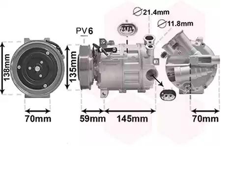 VAN WEZEL AC-kompressor 0100K145 0100K145 AC kompressor ALFA ROMEO GT VAN WEZEL