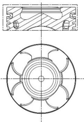 MAHLE Piston 011 PI 00100 000 011 PI 00100 000 MAHLE Piston moteur Lancia pas cher