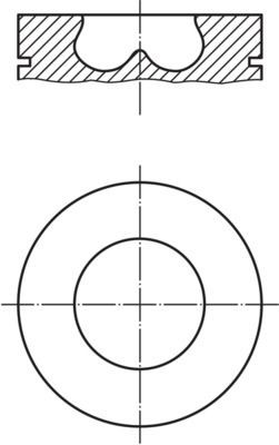 MAHLE Êmbolo 013 PI 00107 000 MAHLE 013 PI 00107 000 originais Pistão Transit Mk5 Camião de plataforma/Chassis (V184, V185) custo
