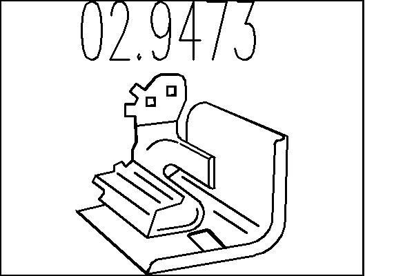 MTS Butée élastique, silencieux 02.9473 Support d'échappement MTS Symbol 02.9473 pas cher