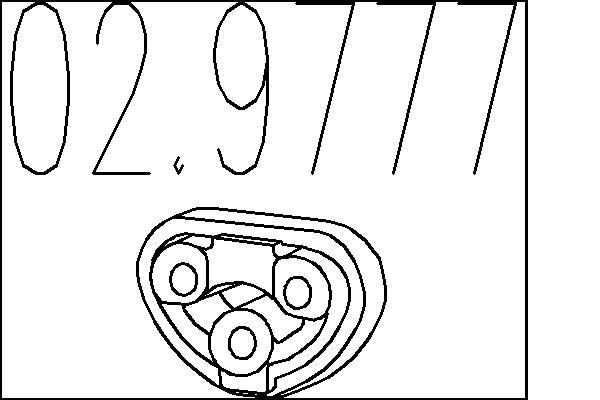 MTS Butée élastique, silencieux 02.9777 02.9777 Fixation pot d'échappement MTS FORD ECOSPORT