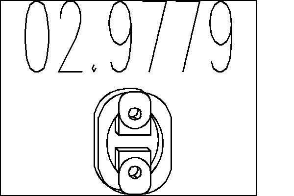 MTS Triecienu slāpētājs, Izpūtējs 02.9779 Kronšteins trokšņa slāpētājs MTS Audi A3 02.9779