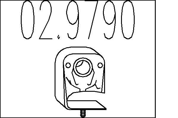 MTS Προσκρουστήρας, σιλανσιέ 02.9790 02.9790 Βάση εξάτμισης MTS VOLVO V50