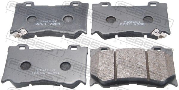 FEBEST Bromsbelägg 0201-V36F 0201-V36F FEBEST Bromsbelägg sport Nissan
