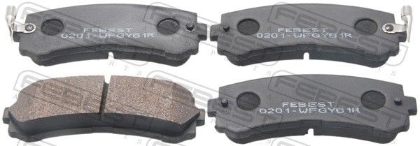 FEBEST Bremseklodser 0201-WFGY61R 0201-WFGY61R FEBEST Bremseklodssæt Nissan billig