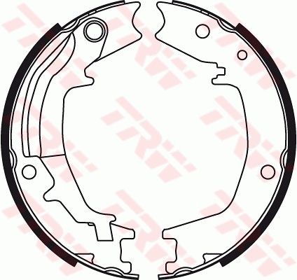 TRW Handbromsbackar GS8489 GS8489 TRW parkeringsbromsbelägg KIA RIO