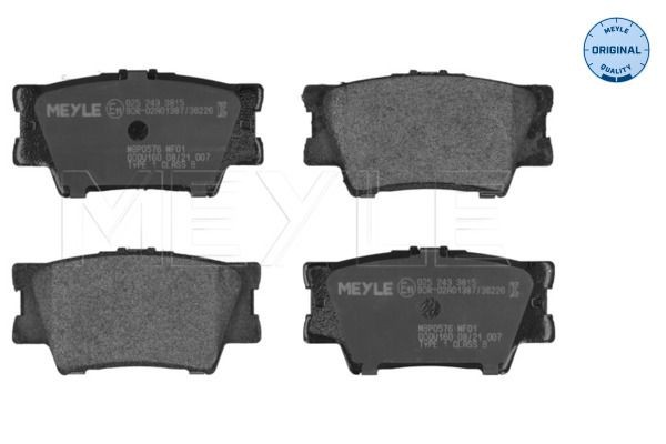 MEYLE Τακάκια φρένων 025 243 3815 Σετ τακάκια MEYLE Toyota HIGHLANDER 025 243 3815