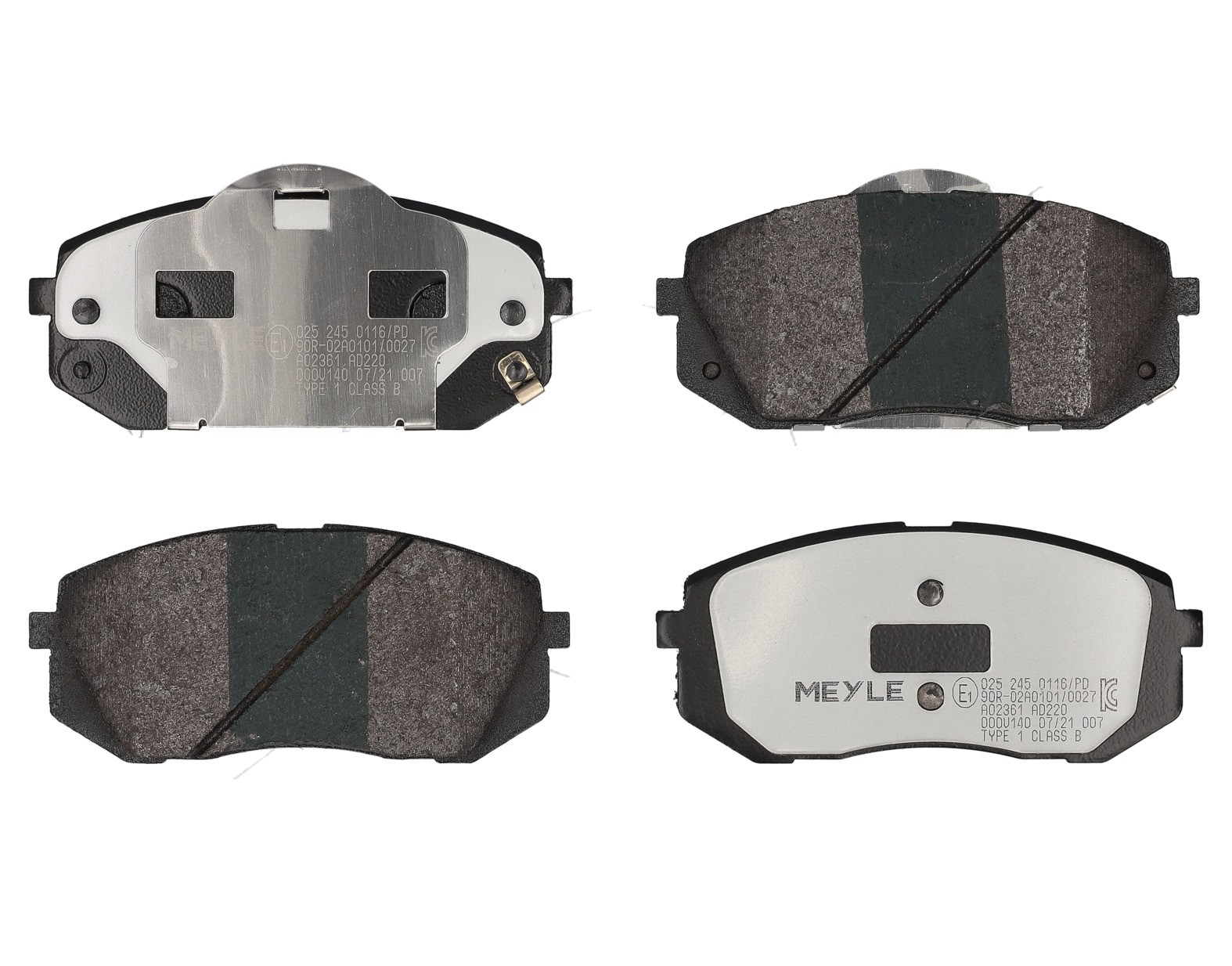 Bremseklodser MEYLE 025 245 0116/PD MEYLE 025 245 0116/PD: Bremseklodssæt Hyundai TUCSON 2024