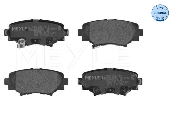 MEYLE Bremseklosser 025 258 7814 Bremsekloss MEYLE Mazda CX-5 025 258 7814