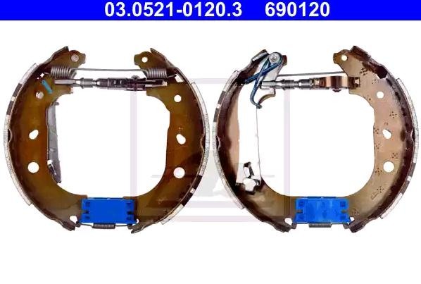 ATE Bremsesæt, trommelbremser 03.0521-0120.3 Bremsesæt, trommelbremser ATE BRAVO 03.0521-0120.3 billig