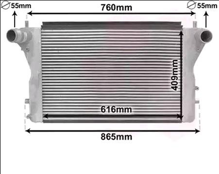 VAN WEZEL Intercooler 03004386 03004386 costo Intercooler DODGE DURANGO VAN WEZEL